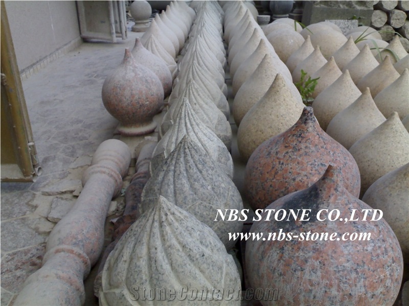 Red Granite Pier Caps & Quoins, Red Granite Sphere Balls,Red Ukraine Glob