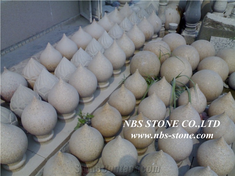 Red Granite Pier Caps & Quoins, Red Granite Sphere Balls,Red Ukraine Glob