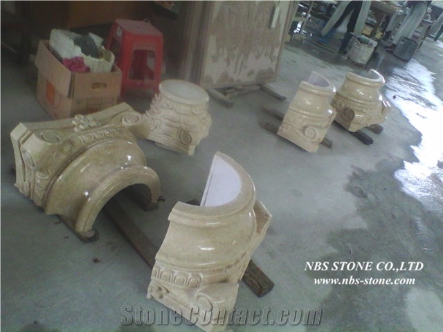 Roman Columns & Pillars,Yellow Round Columns&Column Yellow Marble Roman Columns
