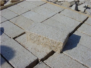 G682 Cobble,G682 Granite Cube Stone,China Yellow Granite Pavers