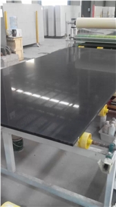 New Product/Chinese New Pure Black Quartz Slabs & Tiles/Wall Cladding/Cut-To-Size