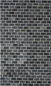 Bluestone Marble Grey-Black Brick Mosaic