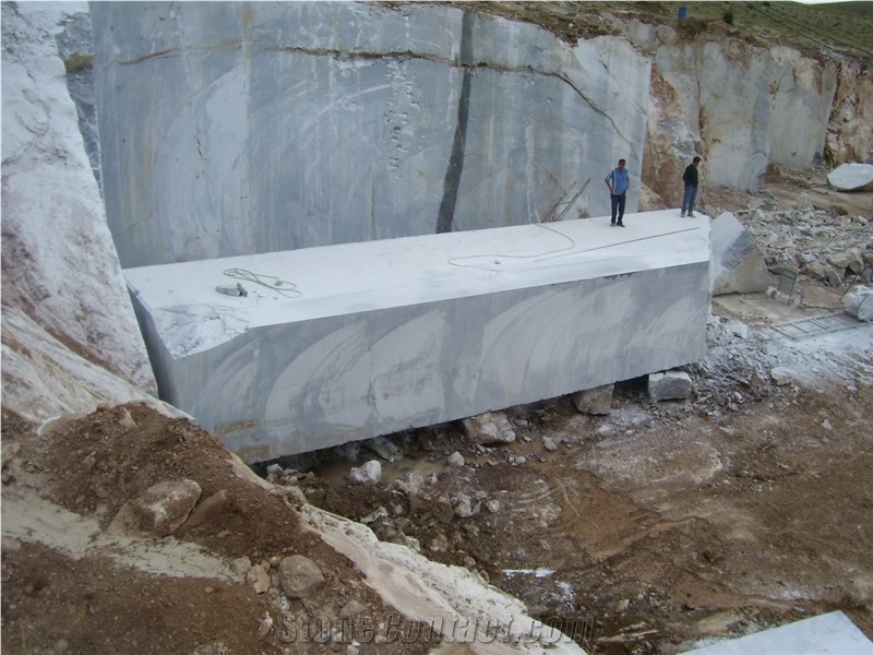 King Blue Stone Grey Marble Block