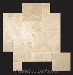 Light Travertine French Pattern Slabs & Tiles, Turkey Beige Travertine