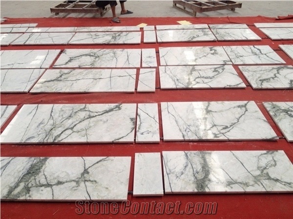 China Arabescato Marble Polished Tiles/White Marble Slabs & Tiles with Veins/Vein Marble/Marble Tiles/White Marble/Green Marble