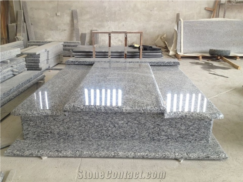 Chinese Spray White Granite Monument/Granite Monument/Granite Tombstone/Tombstone/Monument