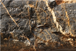 Gold&Black Marble Block/Gold Marble/Black Marble/Portoro Marble/Gold Vein Marble