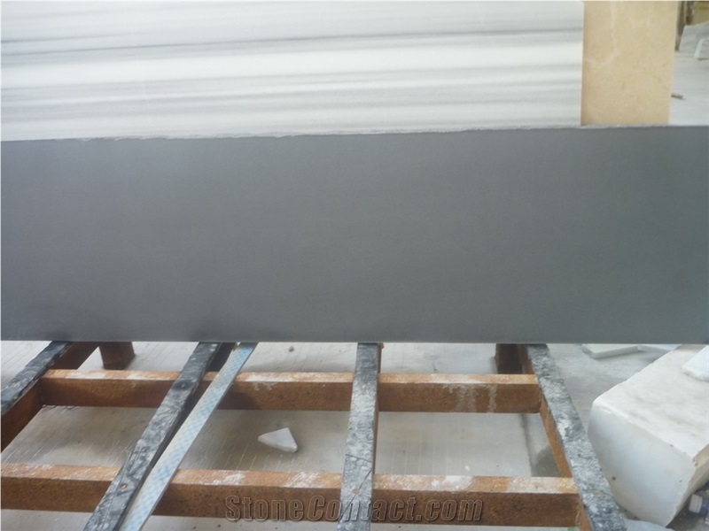 Honed China Imperial Grey Quartzite Slabs, Tiles Cut to Size,Pure Gray Stone Panel for Countertop Wall Cladding,Floor Covering