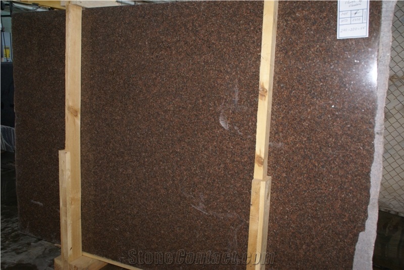 Coral Mist Granite Tiles & Slabs, Brown Ukraine Granite Tiles & Slabs