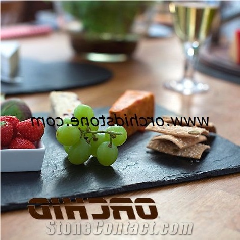China Black Slate Cheese Plate Markers