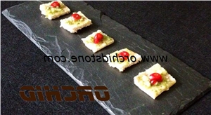 China Black Slate Serving Tray