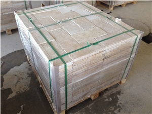 Ivory Travertine, Paving Stone - 6x12", Dry Photo Ivory Travertine, Paving Stone - 6x12", Dry Photo