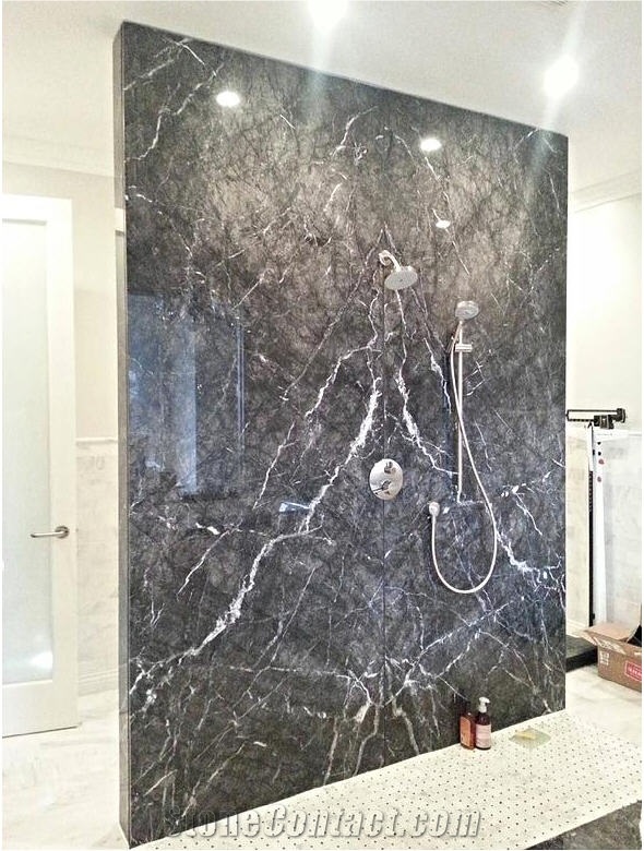 Grigio Carnico Marble Shower Wall