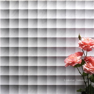 Natural White Marble 3d Internal Wall Panels, White Marble Building & Walling Natural White Marble 3d Internal Wall Panels, White Marble Building & Walling
