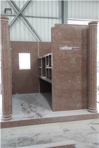 New Maple Red Granite Big Columbarium House