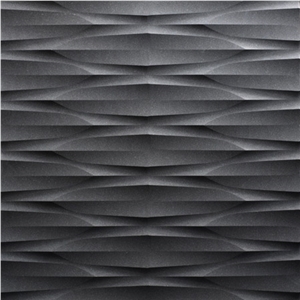 3d High-Design Natural Stone Claddings Tile, Black Basalt Sign