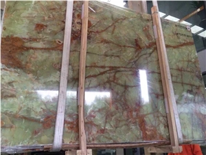 Green Onyx Slabs & Tiles,China Polish Green Onyx,Polished,Stone Wall Cladding