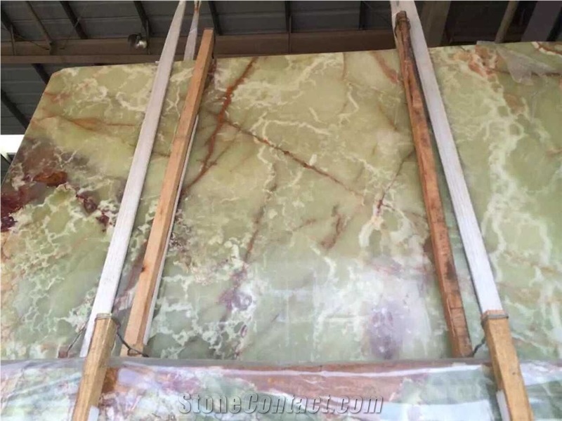 Green Onyx Slabs & Tiles,China Polish Green Onyx,Polished,Stone Wall Cladding