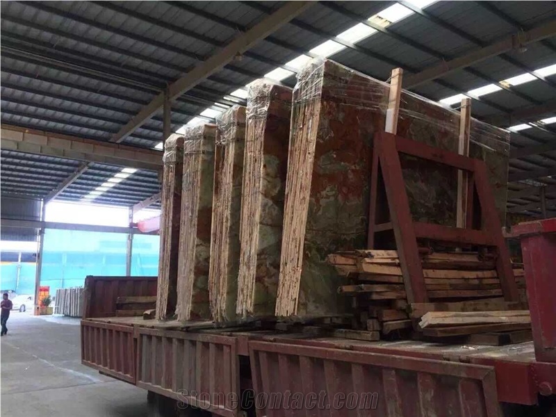 Green Onyx Slabs & Tiles,China Polish Green Onyx,Polished,Stone Wall Cladding