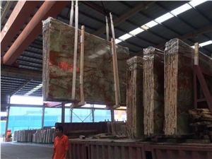 Green Onyx Slabs & Tiles,China Polish Green Onyx,Polished,Stone Wall Cladding