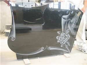 Shanxi Black Granite Tomstone & Monument,China Black Granite Monument,Heart Tomstone,Black Granite Cross Tomstone