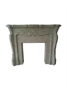 Western Style Fireplace,China Beige Marble Fireplace
