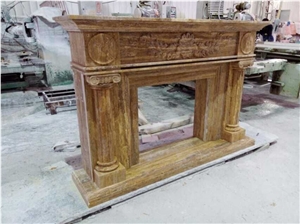 White Onyx Fireplace,European Style Fireplace,Decorative Carved Fireplace Mantel