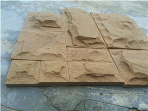 Yellow Sandstone,Sandstone Mushroom Stone,China Yellow Sandstone Wall Cladding
