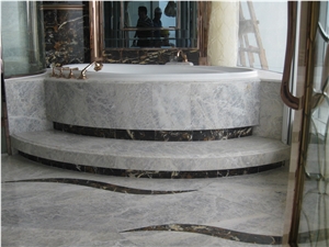 Golden Sky Marble Bathtub Surround, Bathtub Decks
