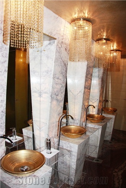 Skyros Flower Marble Bathroom Design