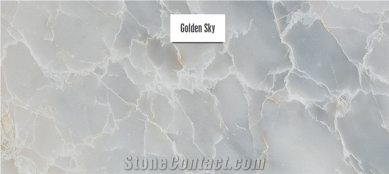 Skyros Golden Sky Marble Slabs & Tiles, Grey Marble Greece Polished