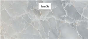 Skyros Golden Sky Marble Slabs & Tiles, Grey Marble Greece Polished