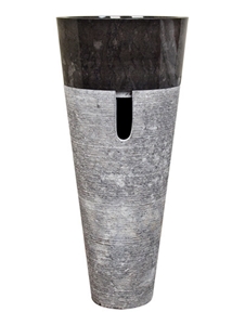 Round Pedestal Outside Alur Geret, Black Marble Sinks & Basins Indonesia