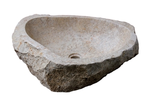 Sink Marble Erosion Trotol, Beige Marble Indonesia Sinks & Basins
