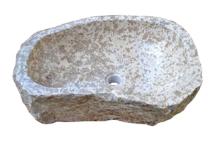 Sink Marble Erosion Trotol, Beige Marble Indonesia Sinks & Basins