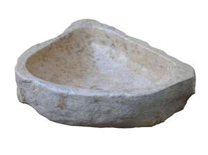 Sink Marble Erosion Trotol, Beige Marble Indonesia Sinks & Basins