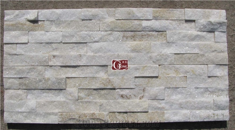 China Beige Quartzite Cultured Stone, China White Quartzite Cultured Stone