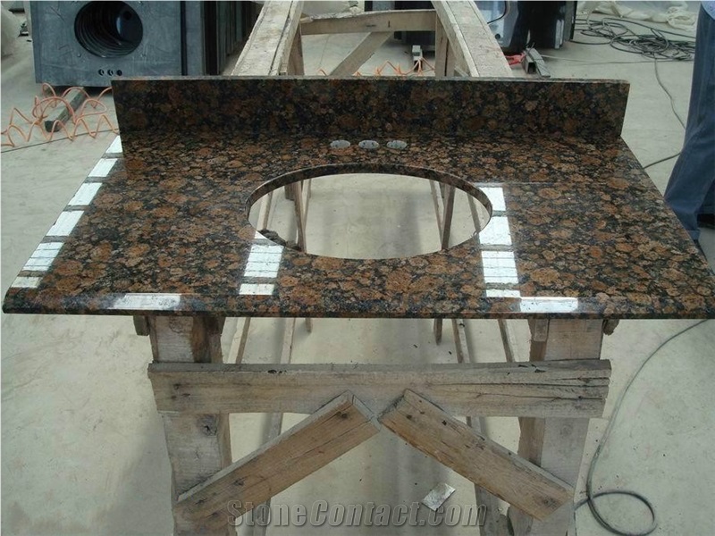 Baltic Brown Granite Custom Vanity Tops,Bathroom Countertop,Vanity Top,Brown Granite Coutertop