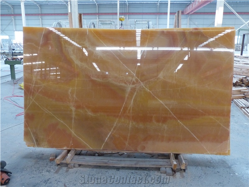 China Polished Red-Dragon Onyx Slab ,Wall Covering ,Wall Tiles,Bathroom Covering .Yellow Onyx