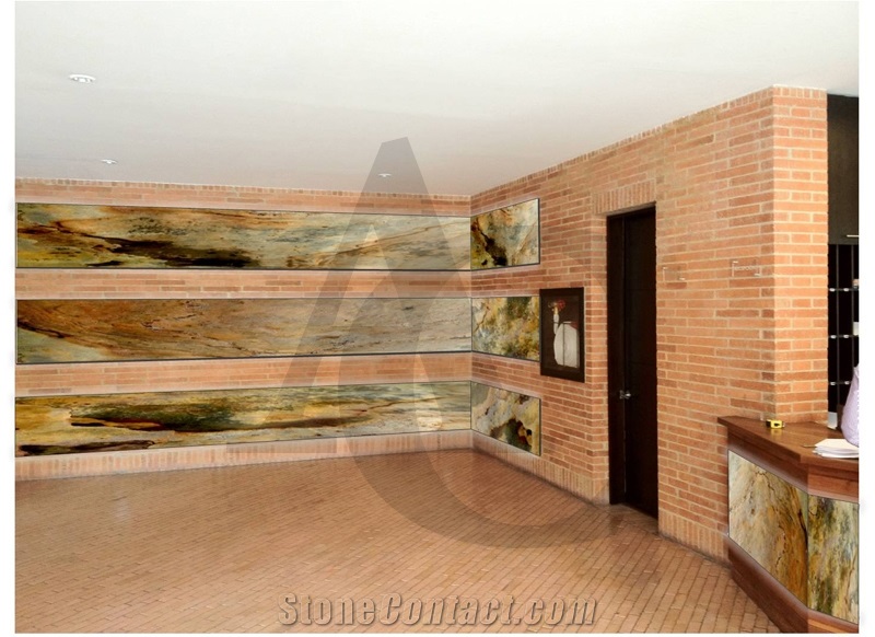 Indian Autumn Slate Tiles & Slabs Thin Light Weight for Veneer