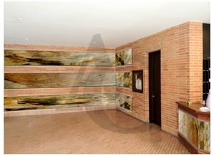 Indian Autumn Slate Tiles & Slabs Thin Light Weight for Veneer