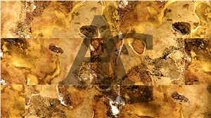 Indian Autumn Translucent Thin Stone Veneer, Yellow Stone Veneer