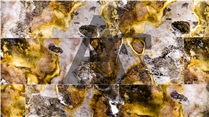 Indian Autumn Translucent Thin Stone Veneer, Yellow Stone Veneer