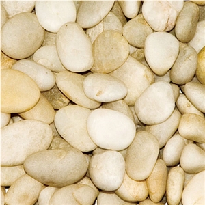 China Granite Honed Pebble Stone for Paving Sets, Beige Granite Pebble & Gravel