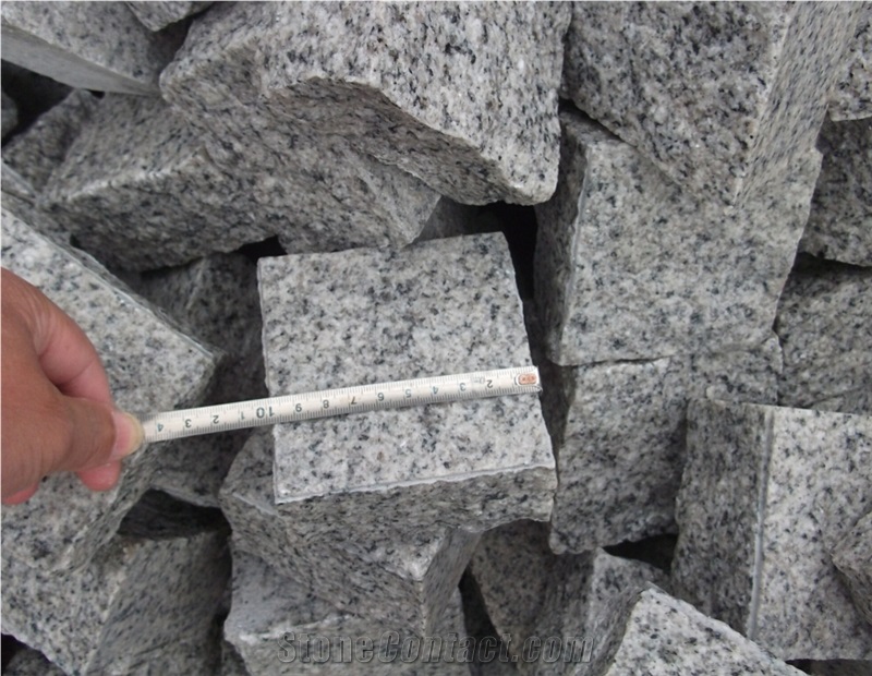 Grey Granite G603 Paving Stone，G603 Cobble Setts Courtyard/Driveway Paving Stone, Classic Grey Granite Driveway Paving Stone，Cubic Stone