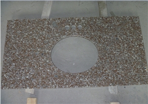 Top Quality G648 Countertops, China Red Granite Bath Tops