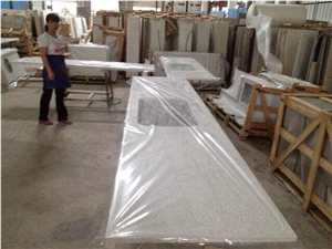 White Color Quartzite Polished Surfaces Countertop, Cut-To-Size, Shape with Finishing Bullnose Edge/Straight Edge Available for 2/3cm Thick