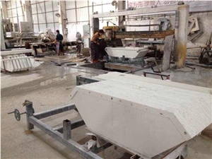 White Color Quartzite Polished Surfaces Countertop, Cut-To-Size, Shape with Finishing Bullnose Edge/Straight Edge Available for 2/3cm Thick