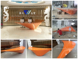 Reception Desk Modern Design,Solid Surface Tabletops