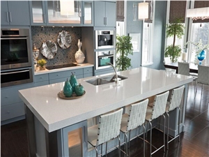 A Cozy Kitchen with Easy-Care Quartz Countertop,Unique Surfaces with the True Elegance,More Durable Than Granite,Minus the Maintenance,Standard Sizes 126 *63 and 118 *55